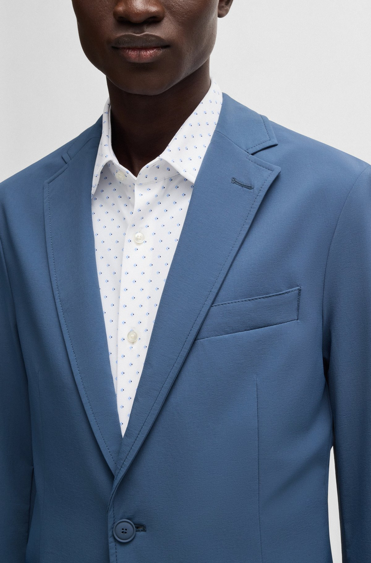 SLIM-FIT SUIT JACKET IN TRAVEL-FRIENDLY STRETCH SOFTSHELL - 5