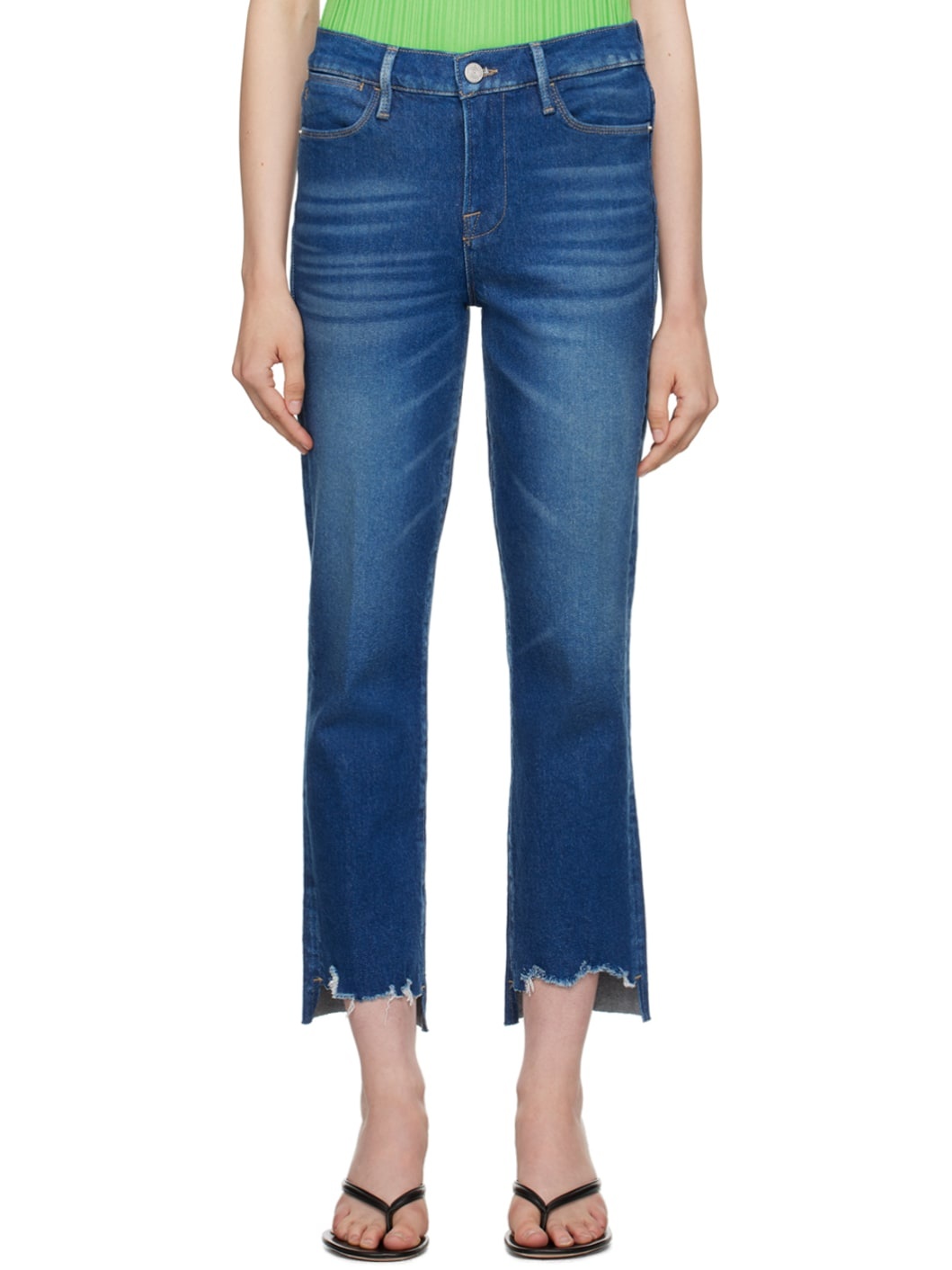 Blue 'Le High Straight' Jeans - 1