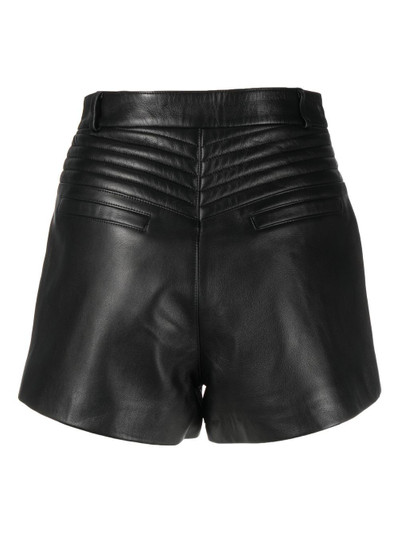PHILIPP PLEIN zipper-detail leather shorts outlook