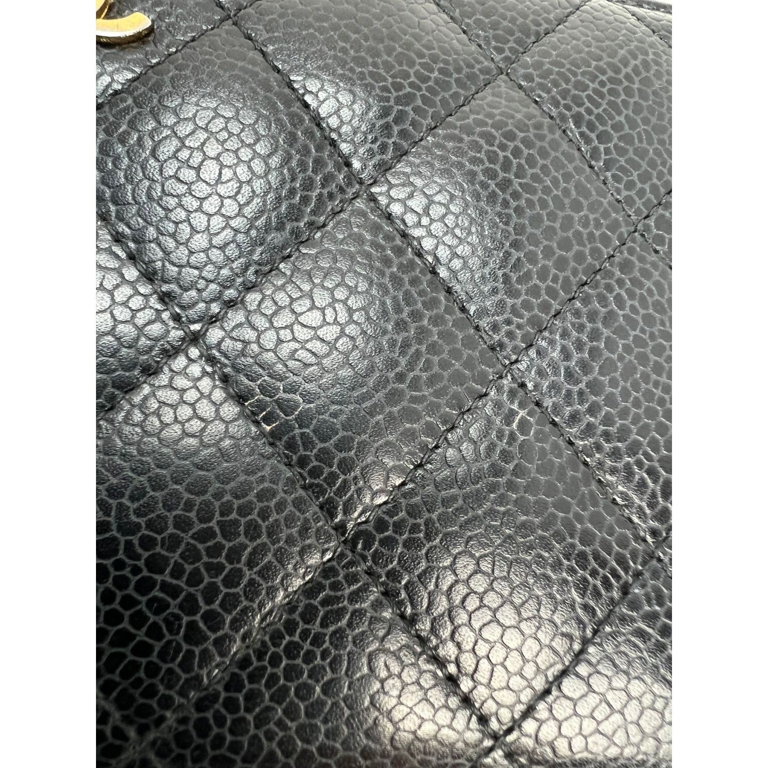 Chanel Caviar Quilted Large Gusset  Zip Around Black Wallet - 6