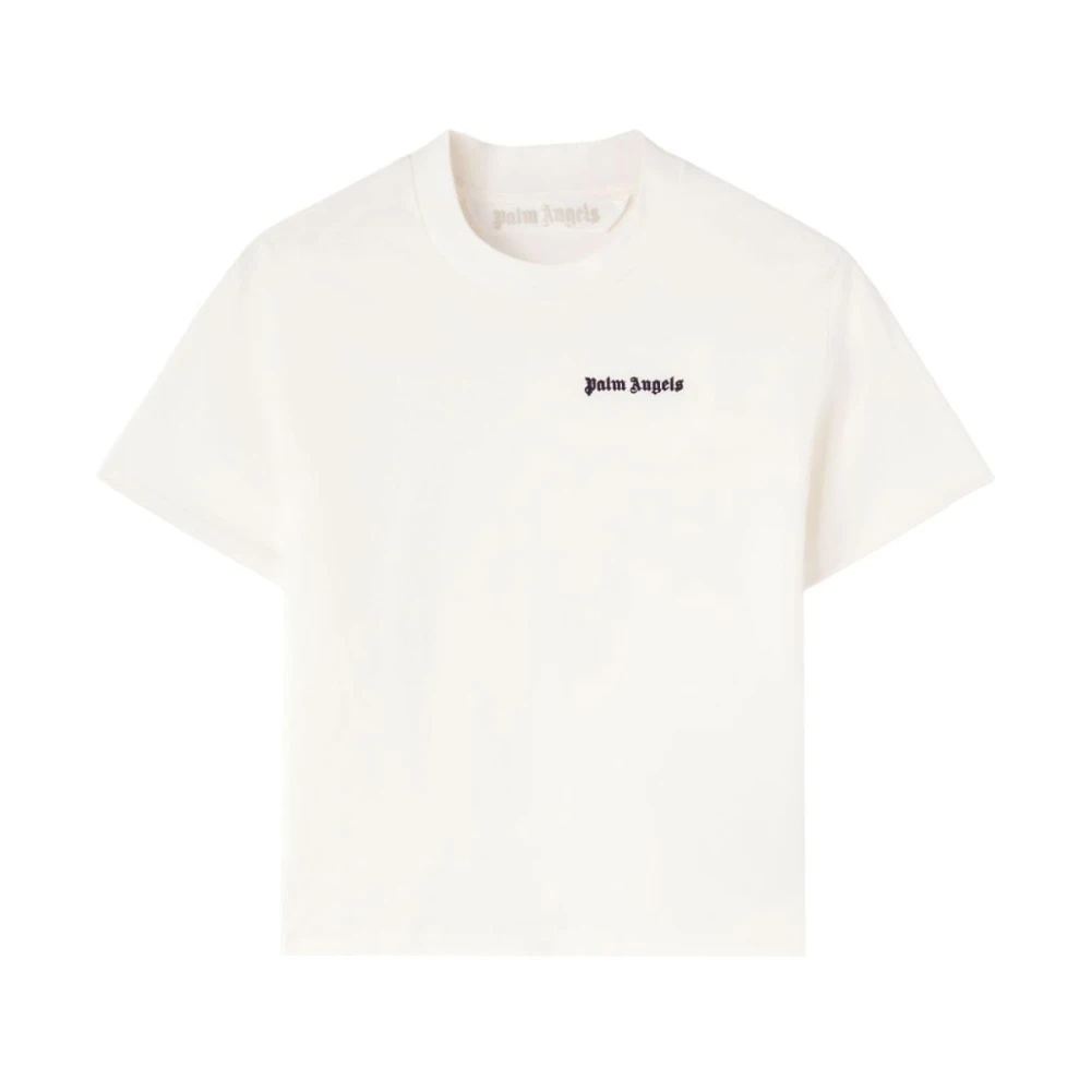 Palm Angels EMBROIDERED LOGO CREW NECK T-SHIRTS | miinto