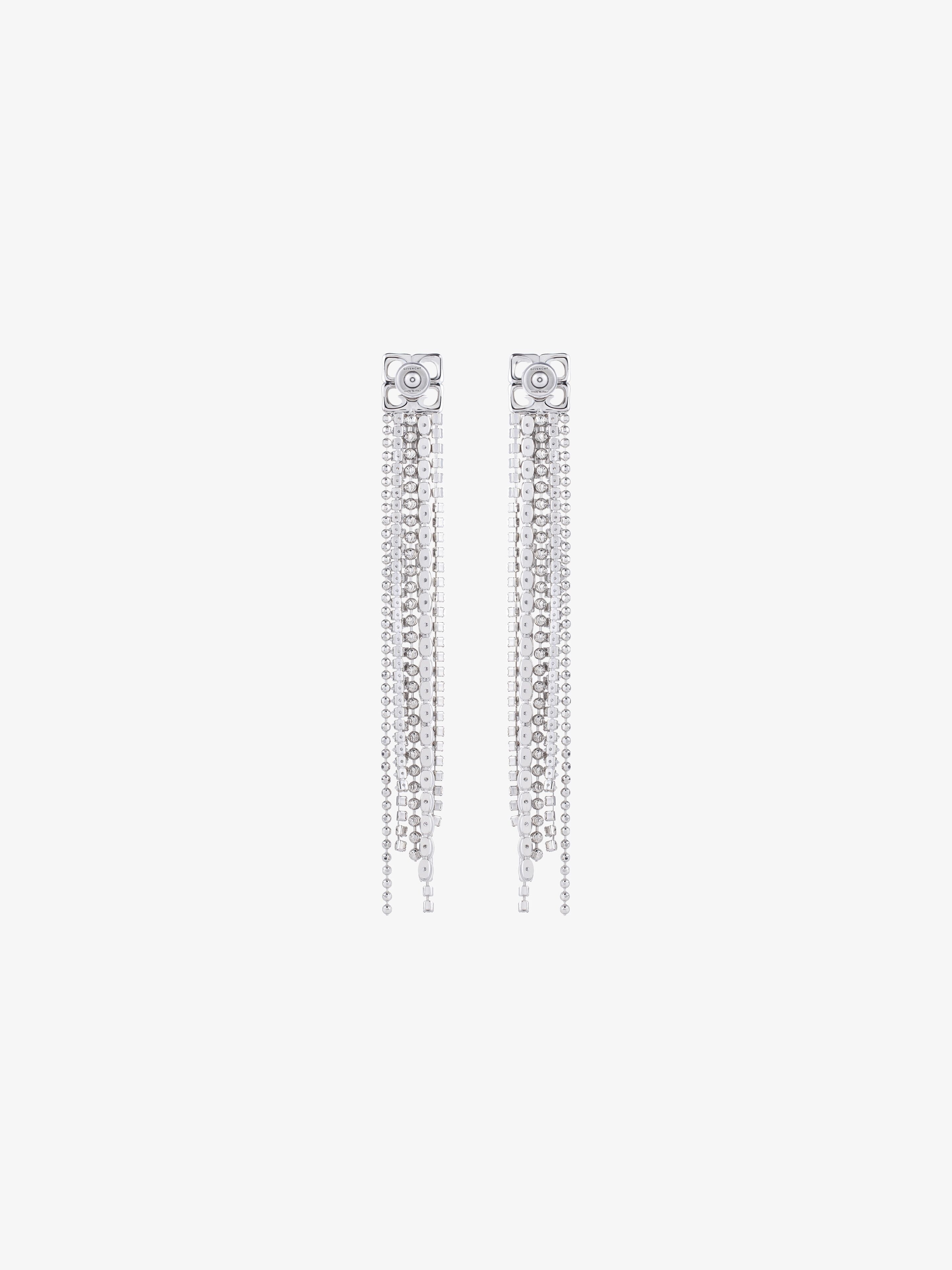 4G LIQUID EARRINGS IN METAL WITH CRYSTALS - 5