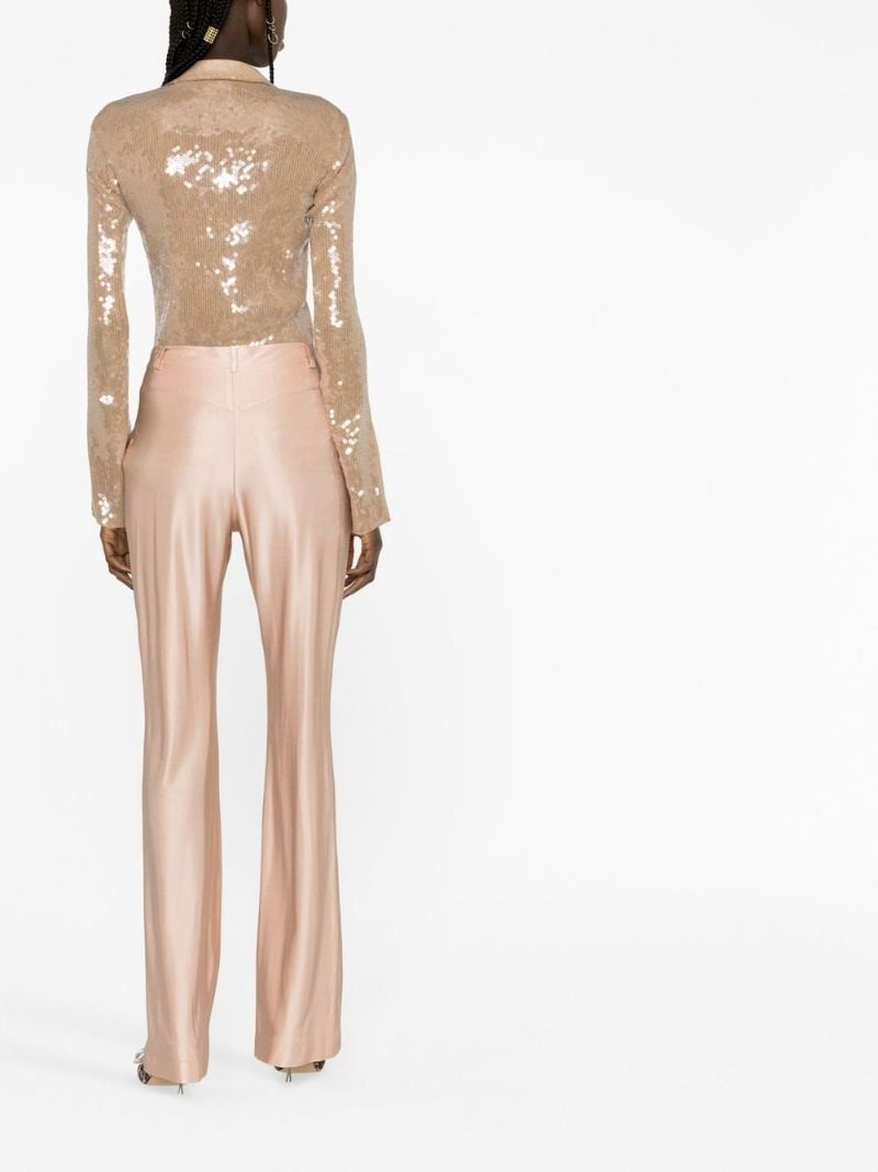 satin high-waisted trousers - 3