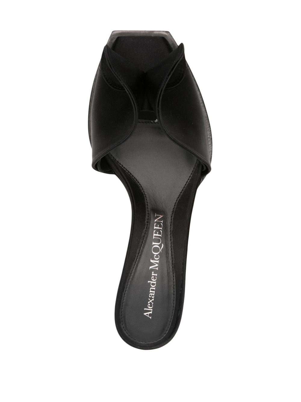 folded-detail satin mules - 4