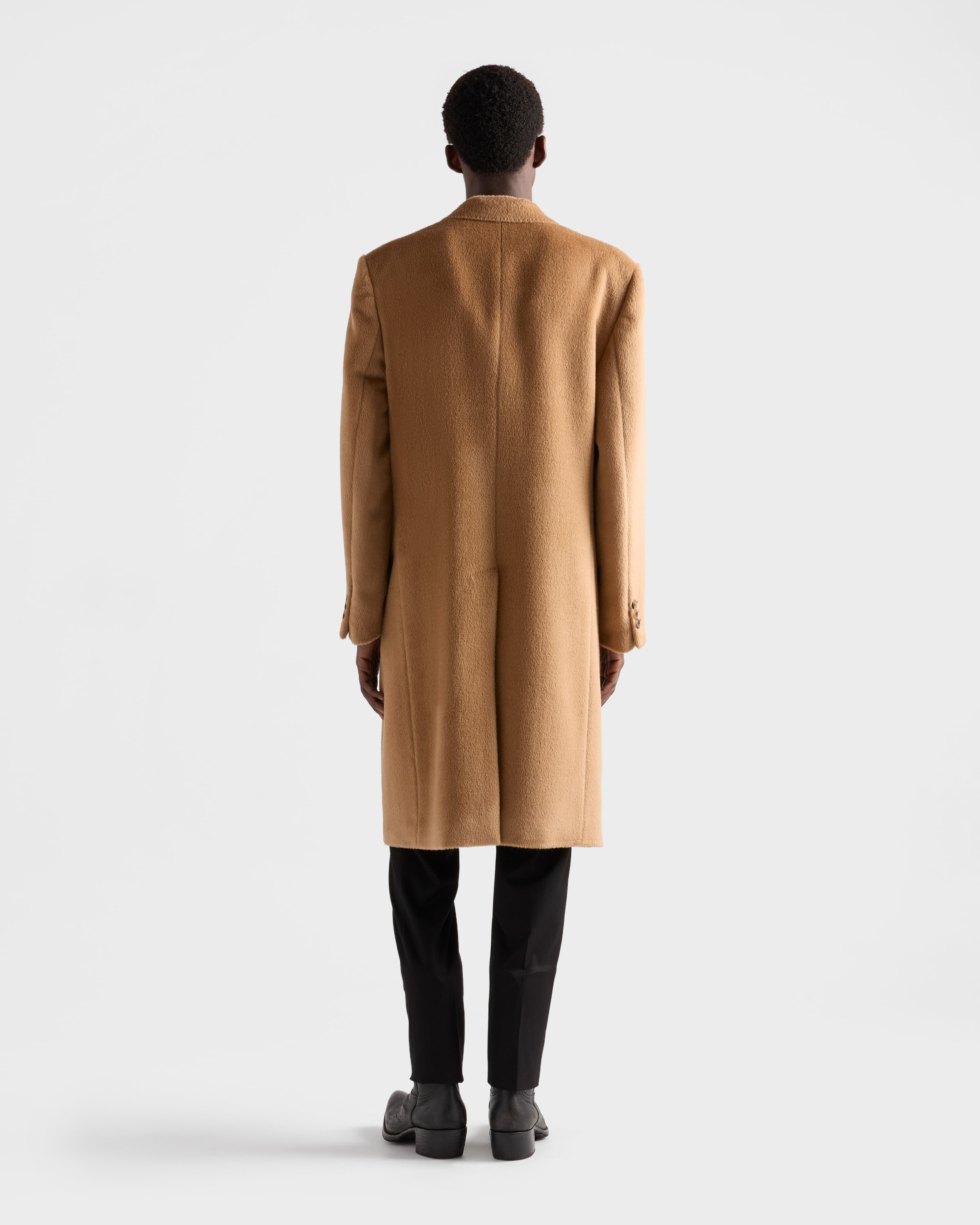 Double-breasted wool blend coat - 5