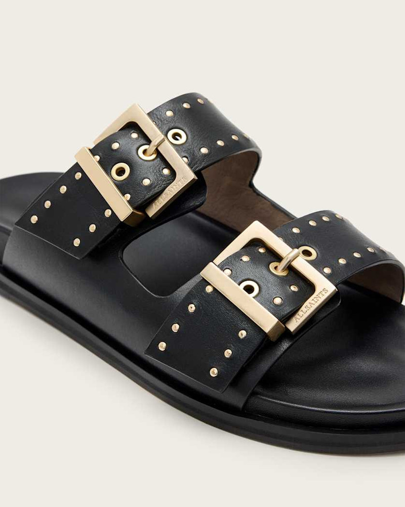 MAGDA STUDDED LEATHER SANDALS 5