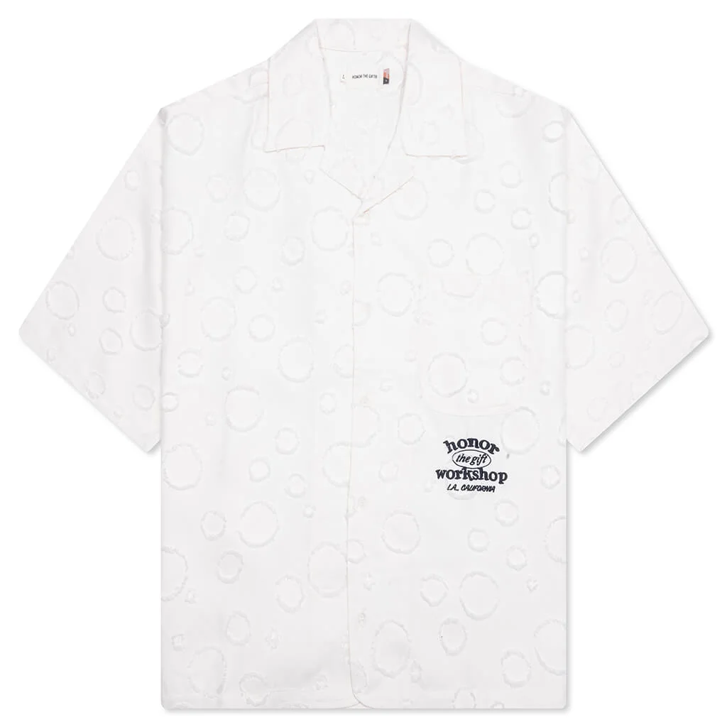 POLKA DOT CAMP SHIRT - WHITE - 1