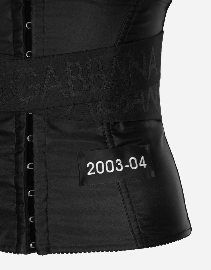 Corset-style belt with branded stretch crossover bands - 4