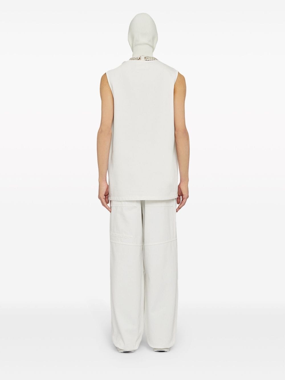 tapered cotton trousers - 4