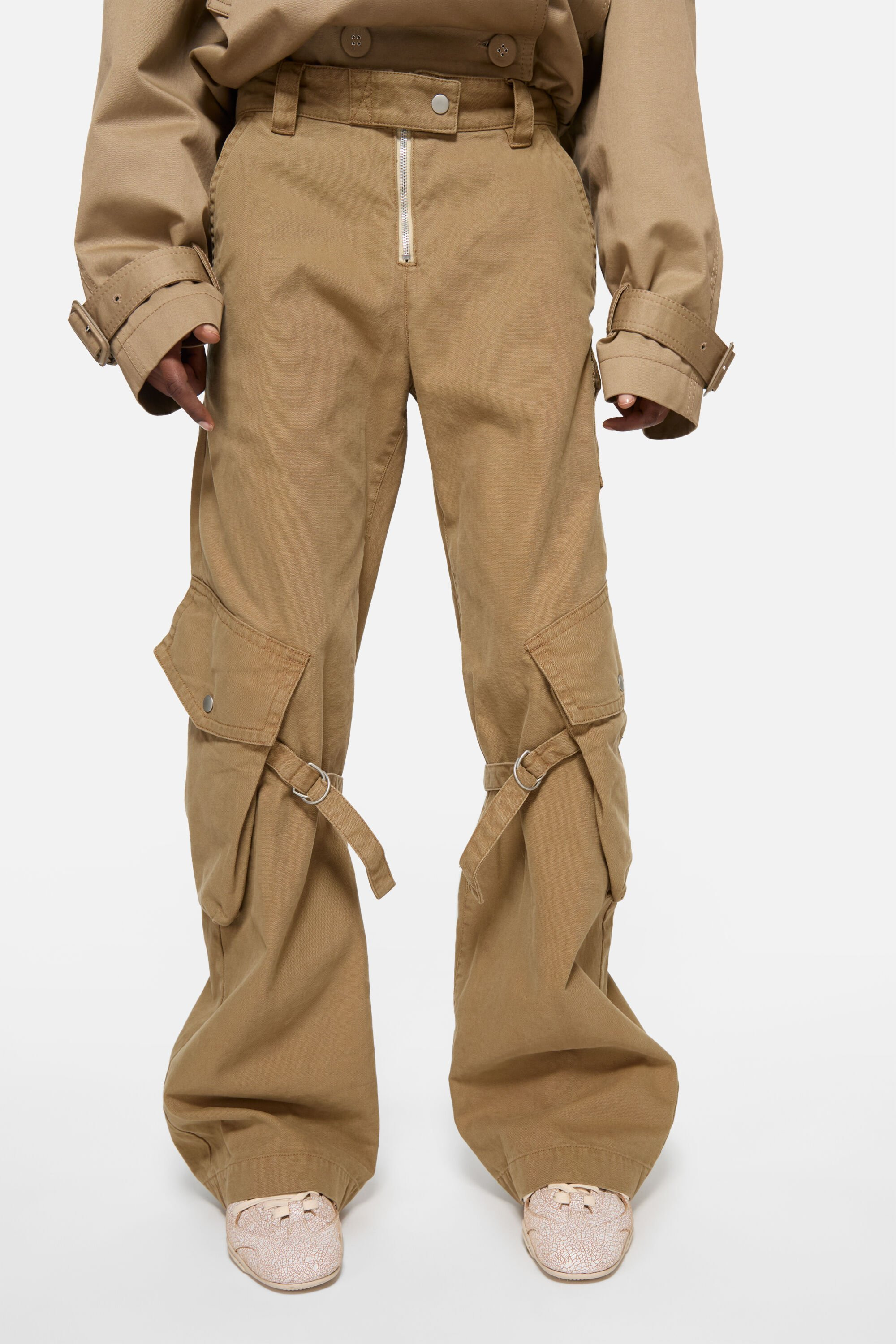 Cargo trousers - Cold beige - 4