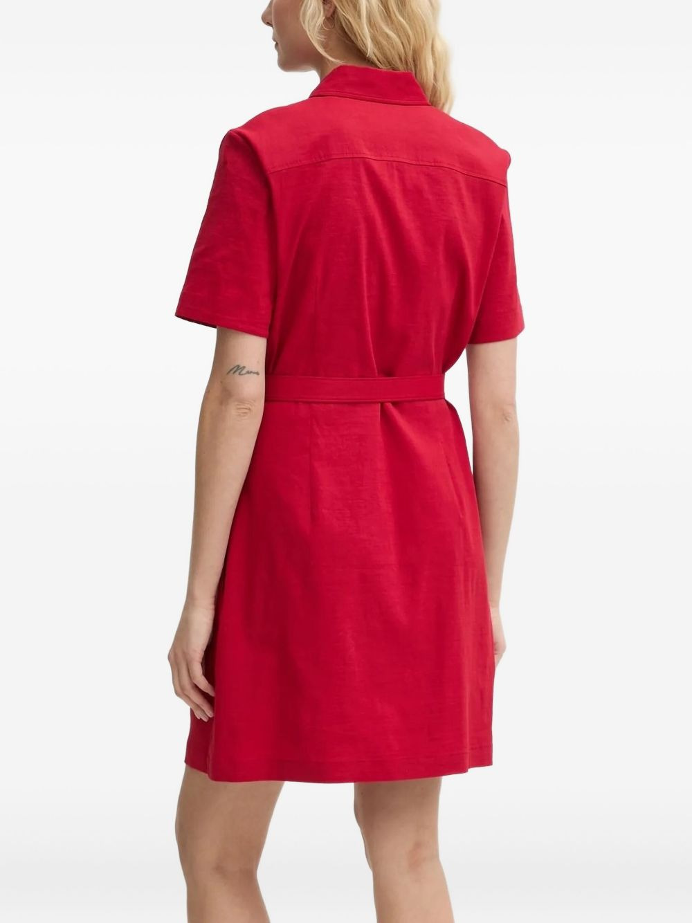belted shirt mini dress - 2