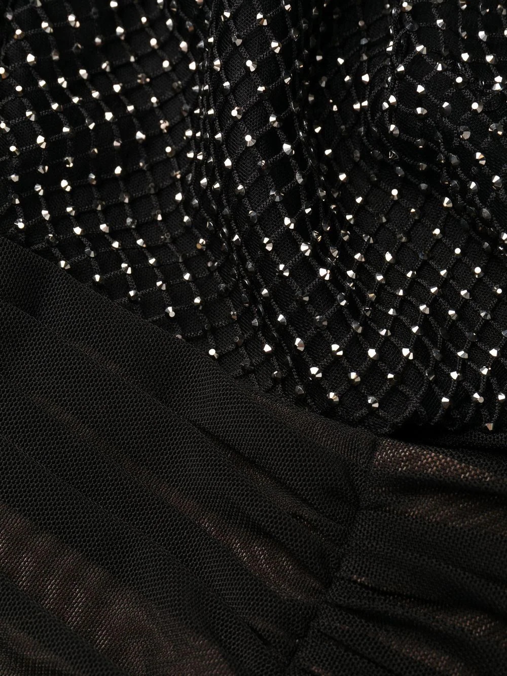 crystal-embellished mesh dress - 5