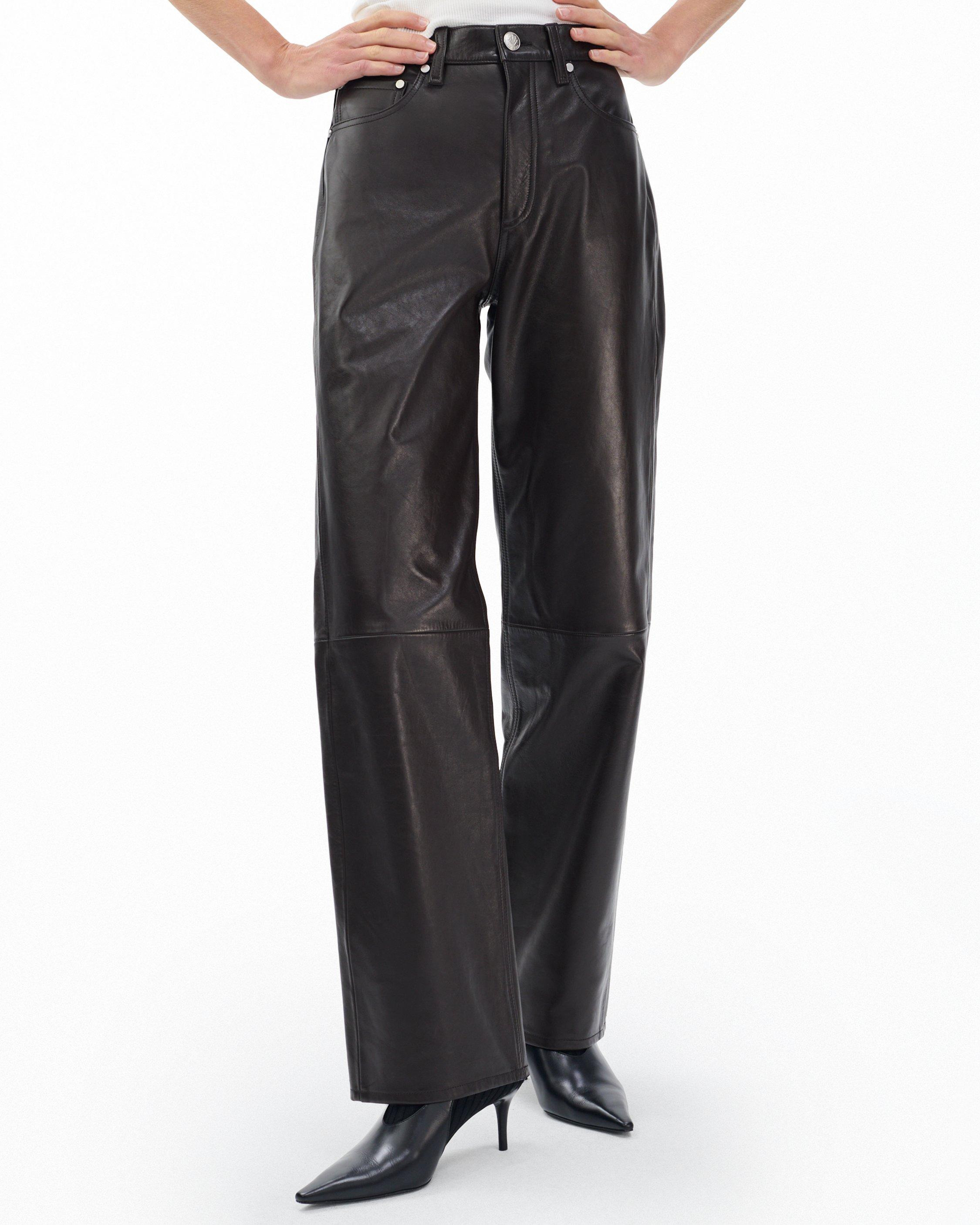Shea Relaxed Leather Pants - 4