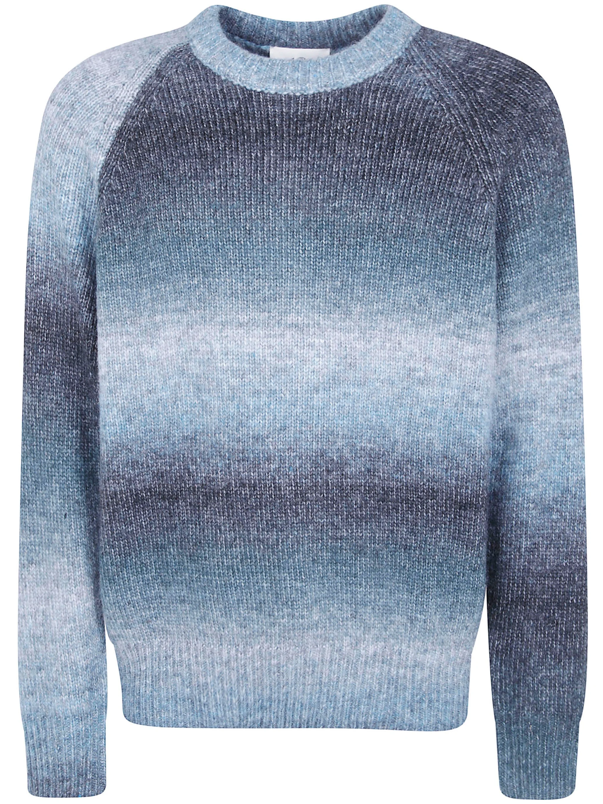 Round Neck Gradient Knit Sweater - 1
