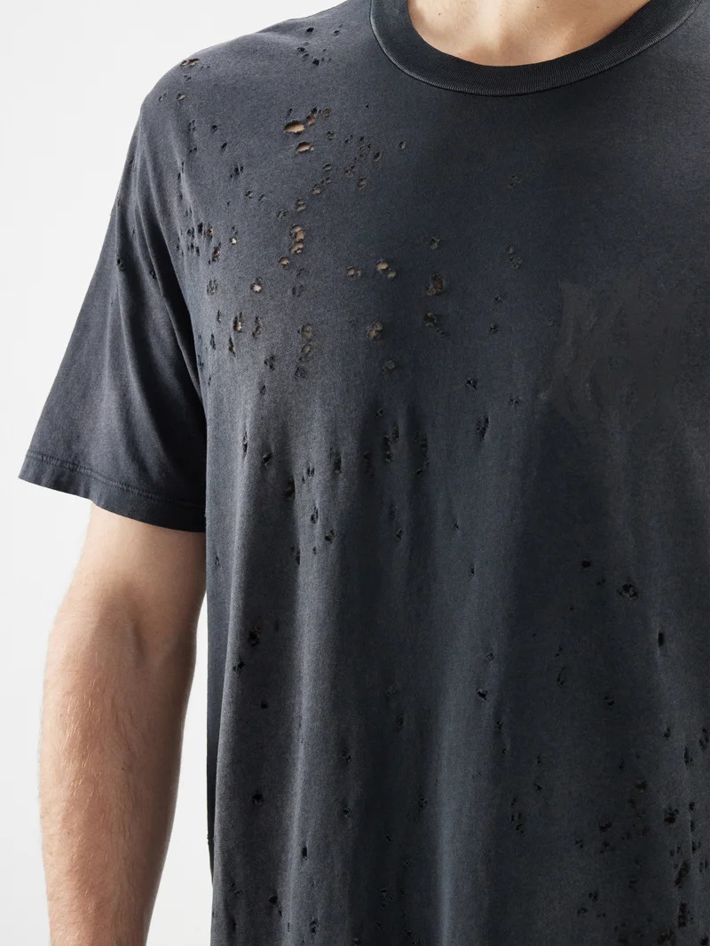 Shotgun distressed cotton-jersey T-shirt - 3
