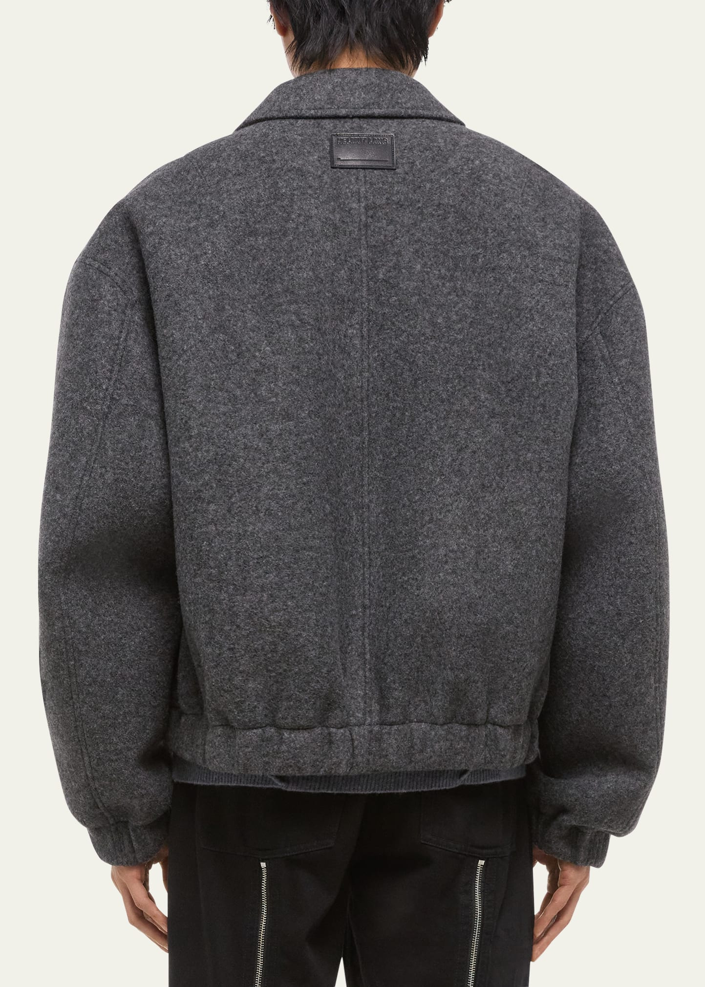 Men's Wool Bonded Full-Zip Bomber Jacket - 3