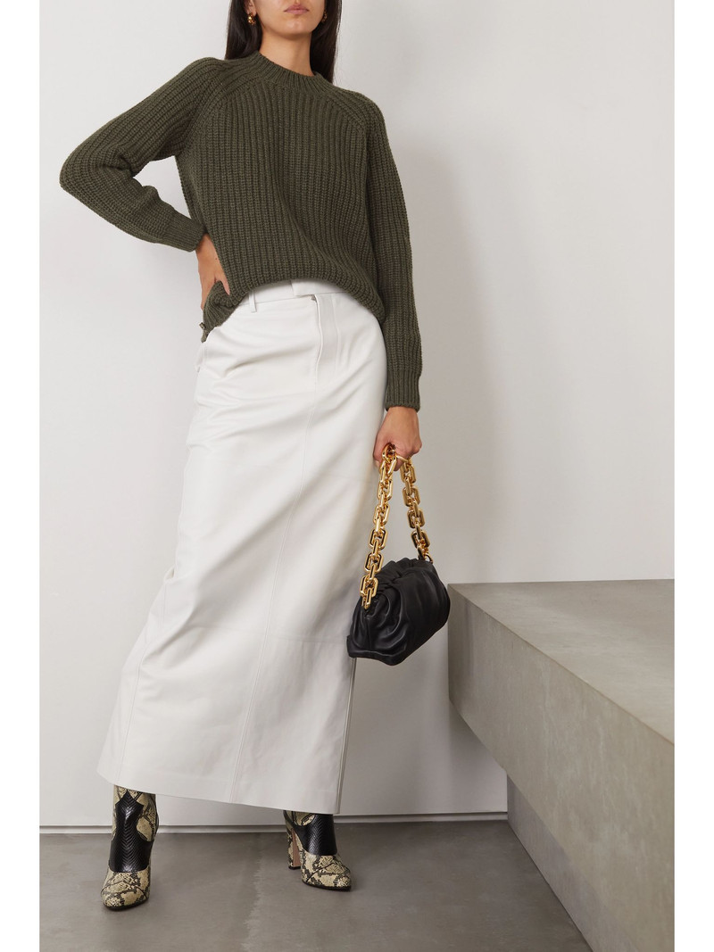 Loro Piana Davenport ribbed cashmere sweater Dark green outlook