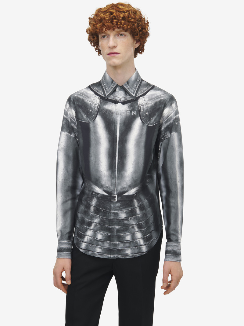 Alexander McQueen Armour Print Poplin Shirt outlook