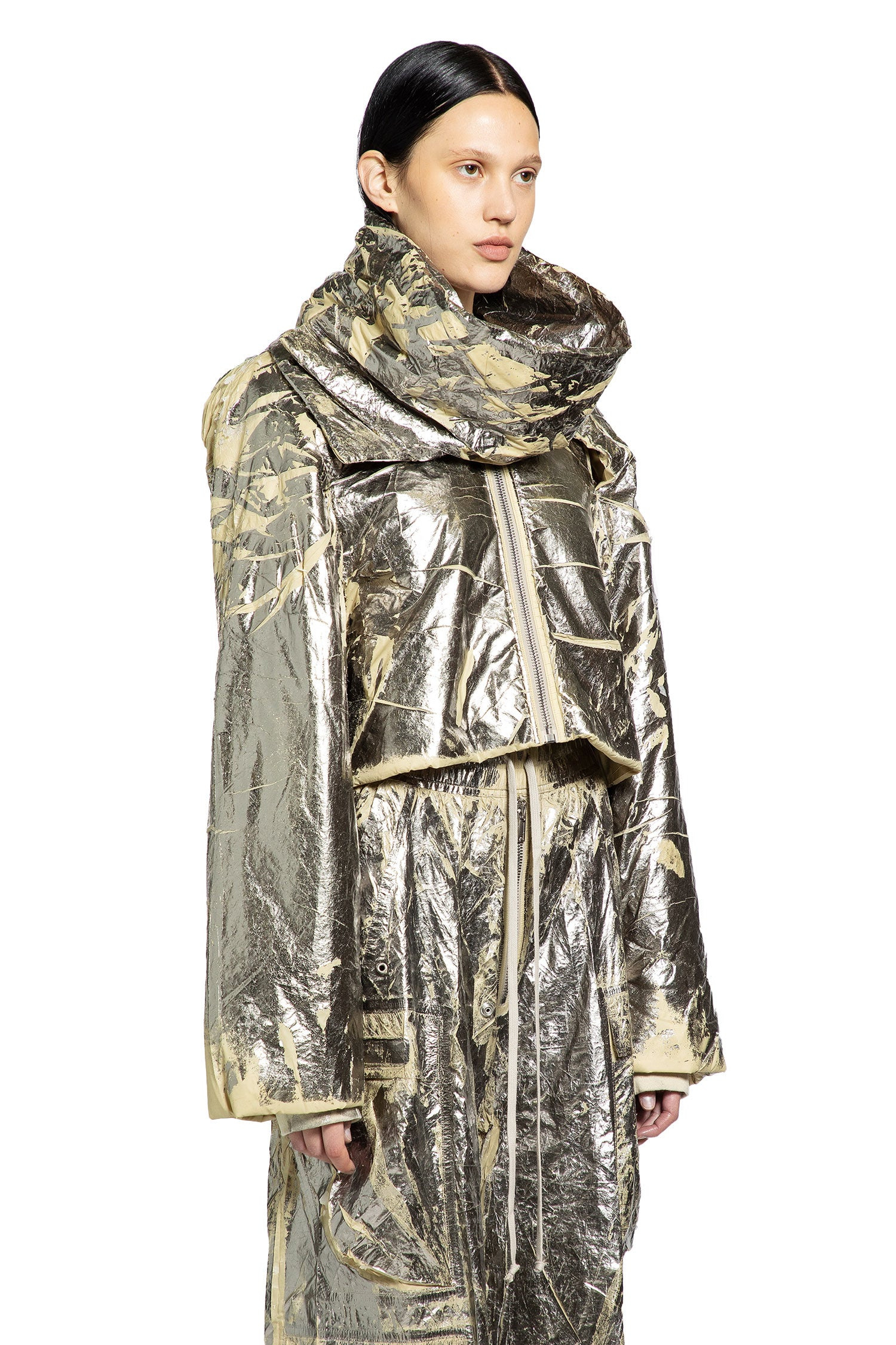 Convertible Cropped Nylon Jacket - 2