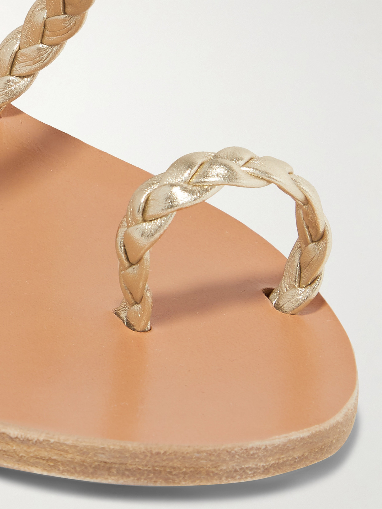 Eleftheria Braided Metallic Leather Sandals - 4