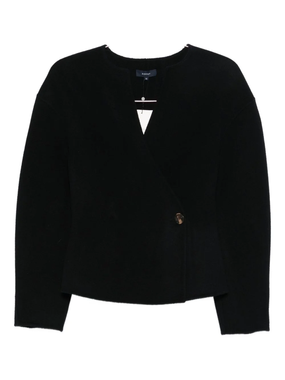 wrap-design cardigan - 1