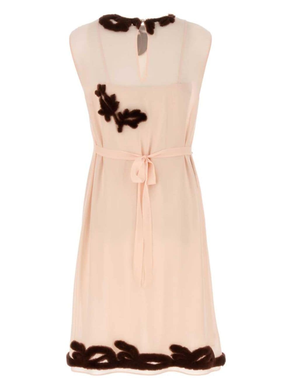 floral-embroidered silk midi dress - 2
