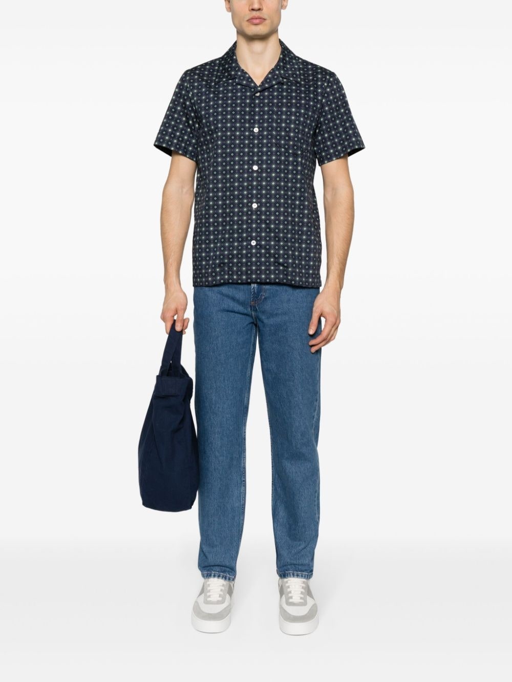 Lloyd geometric-print cotton shirt - 2