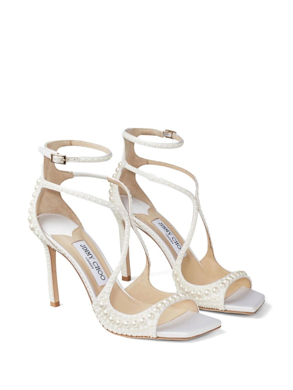 Azia 95mm pearl-embellished sandals - 2