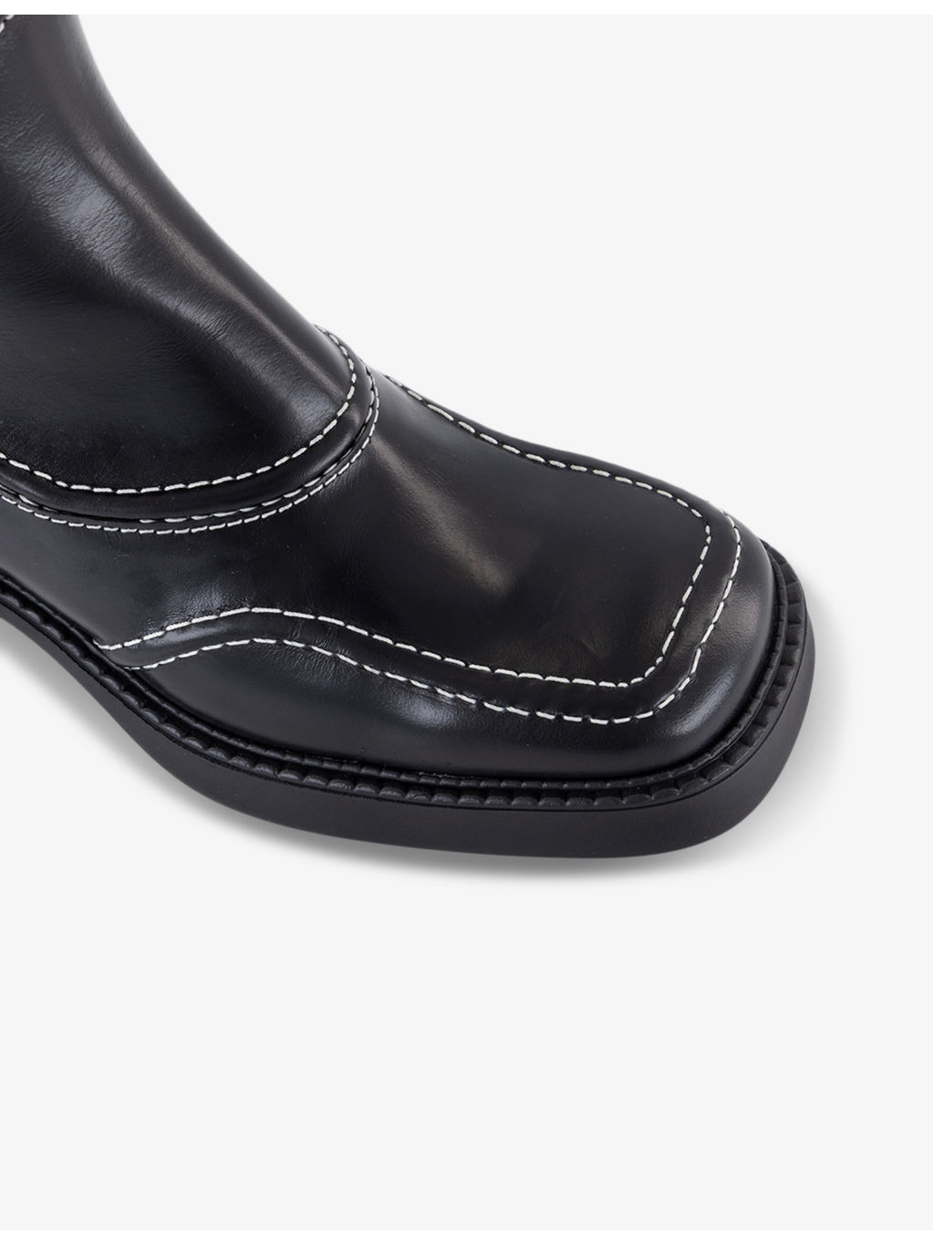 Maelene square-toe leather ankle boots - 2