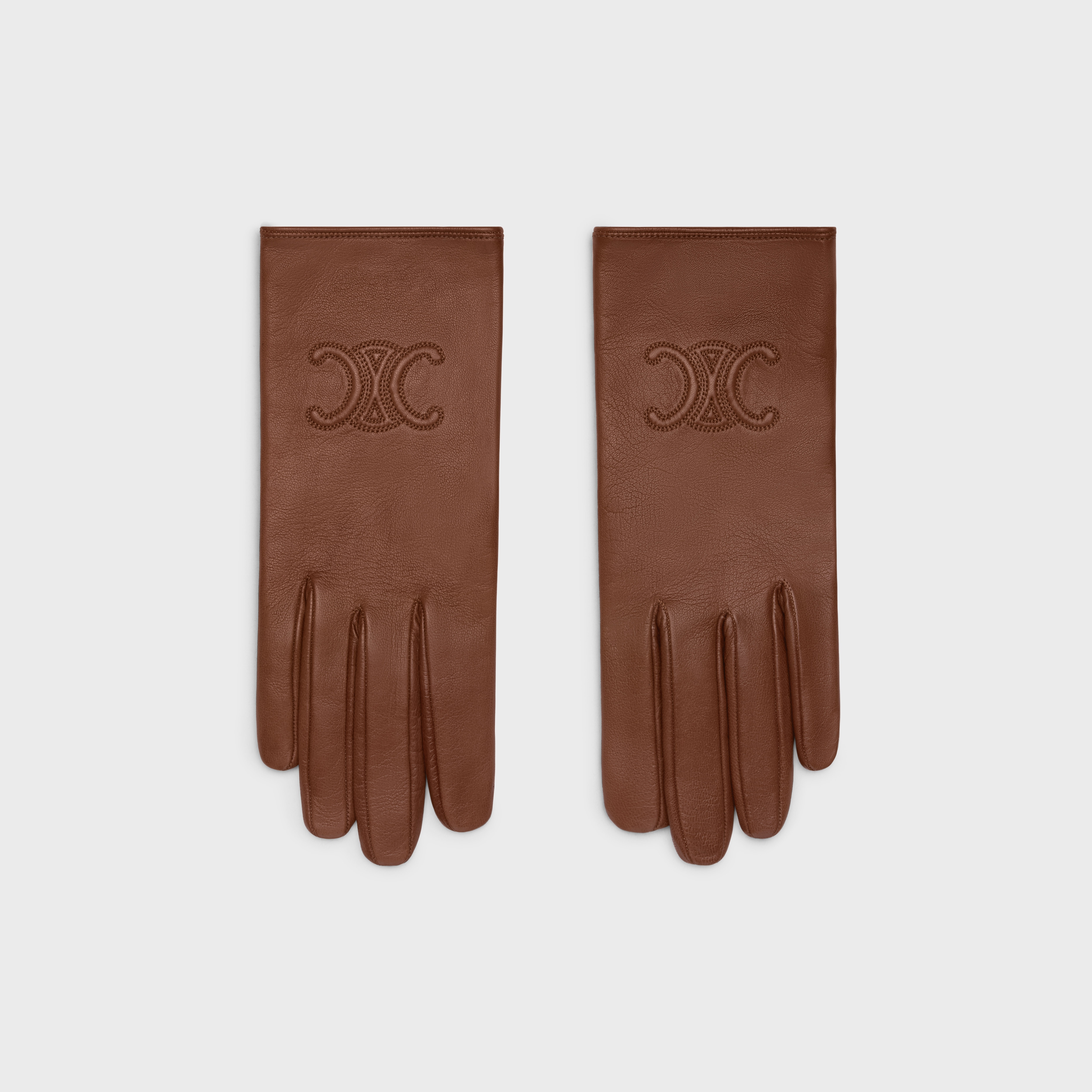 triomphe gloves in plongé lambskin - 1