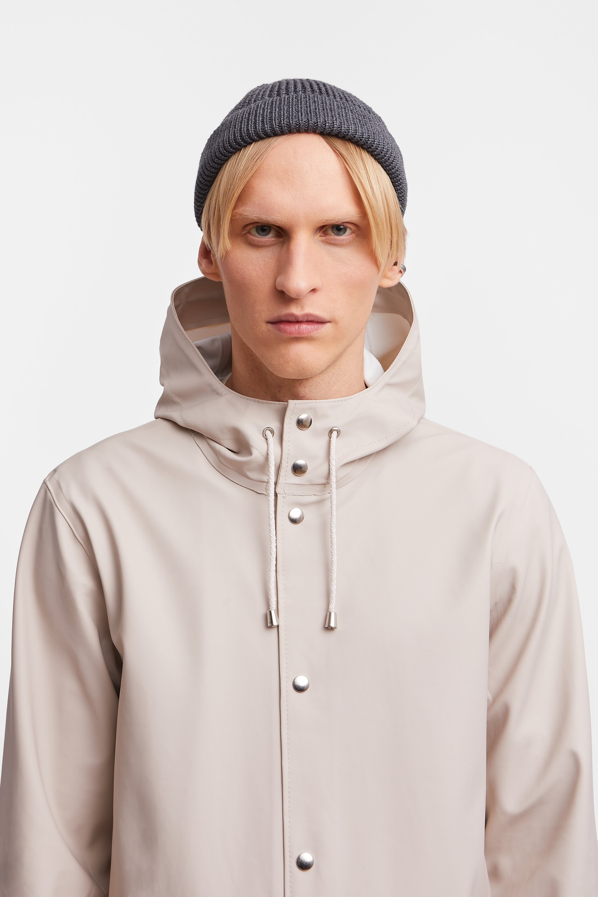 Stockholm Long Print Raincoat Light Sand - 14
