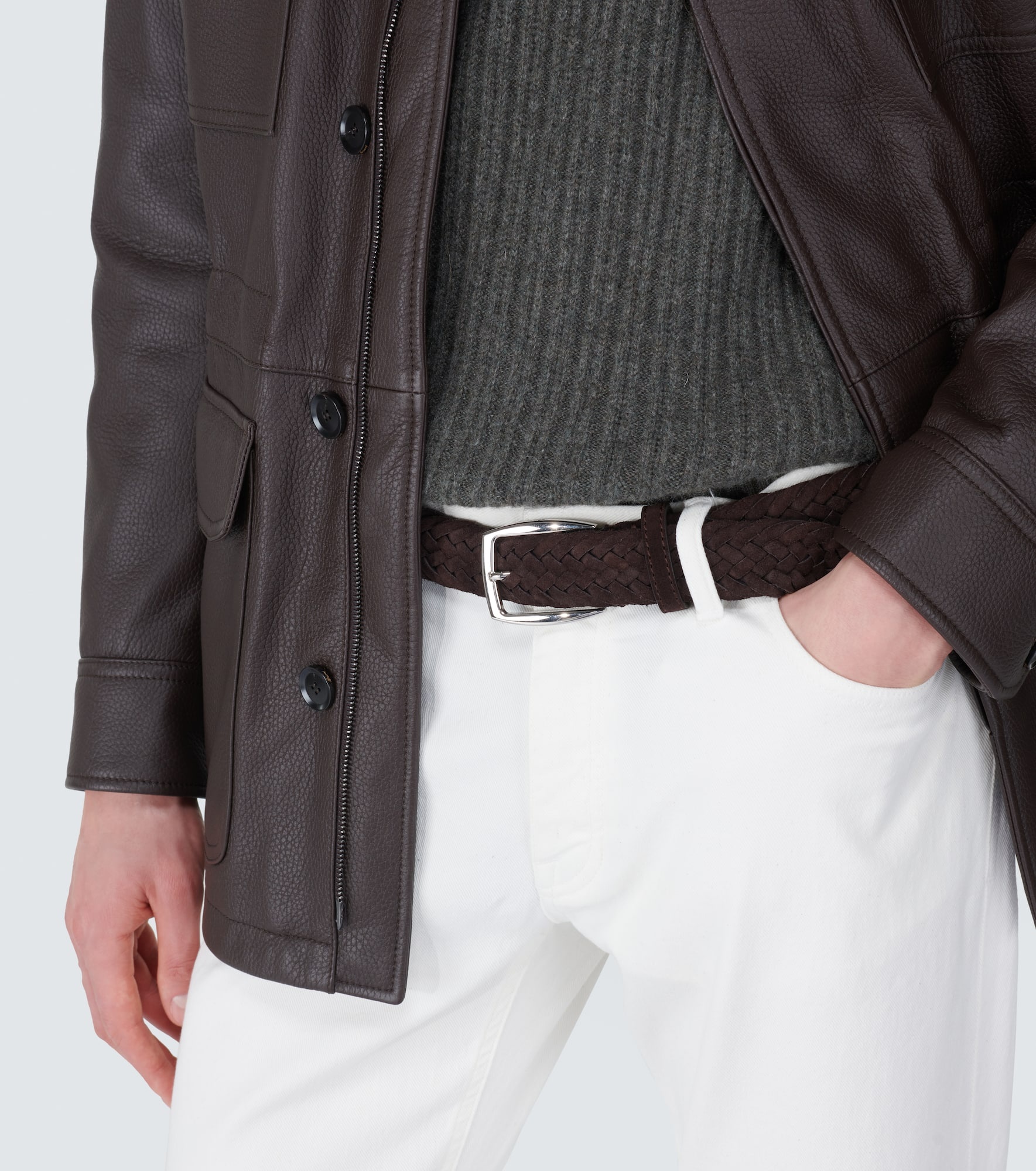 Braided suede belt - 3