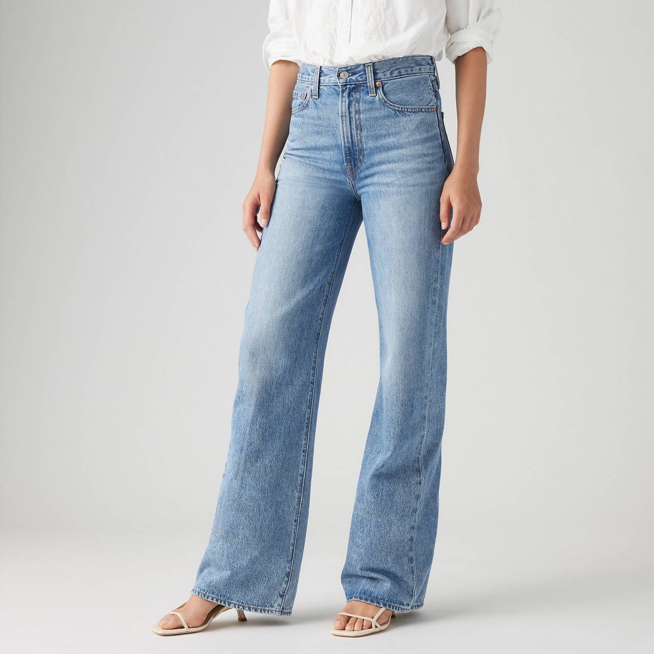 RIBCAGE WIDE LEG WOMEN'S JEANS - 4