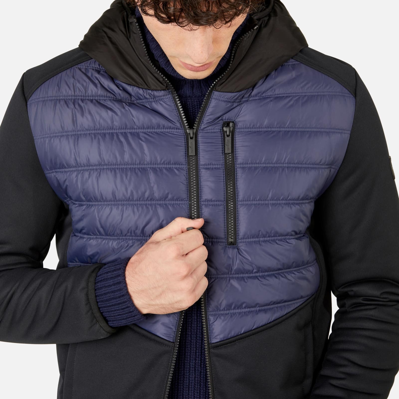 Bimaterial Windbreaker Black - 6
