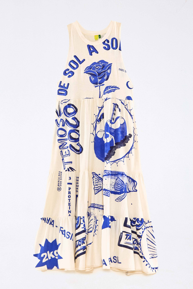 White Rainha Das Aguas T Shirt Dress 5