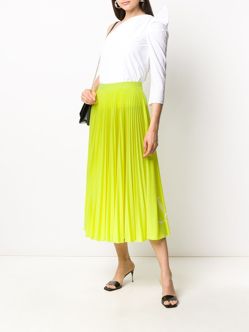 Valentino VLOGO pleated midi skirt outlook