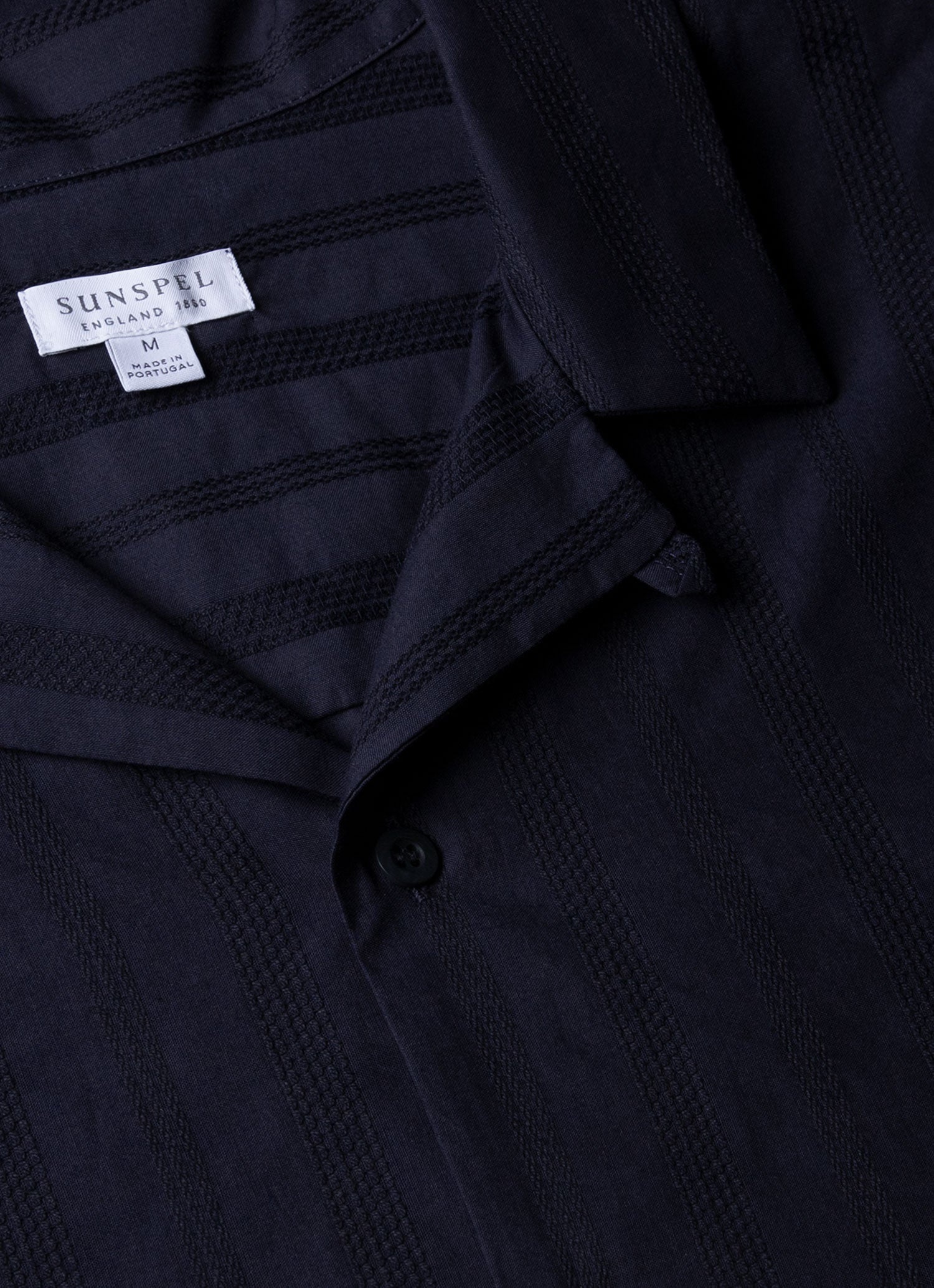 Embroidered Stripe Camp Collar Shirt - 4