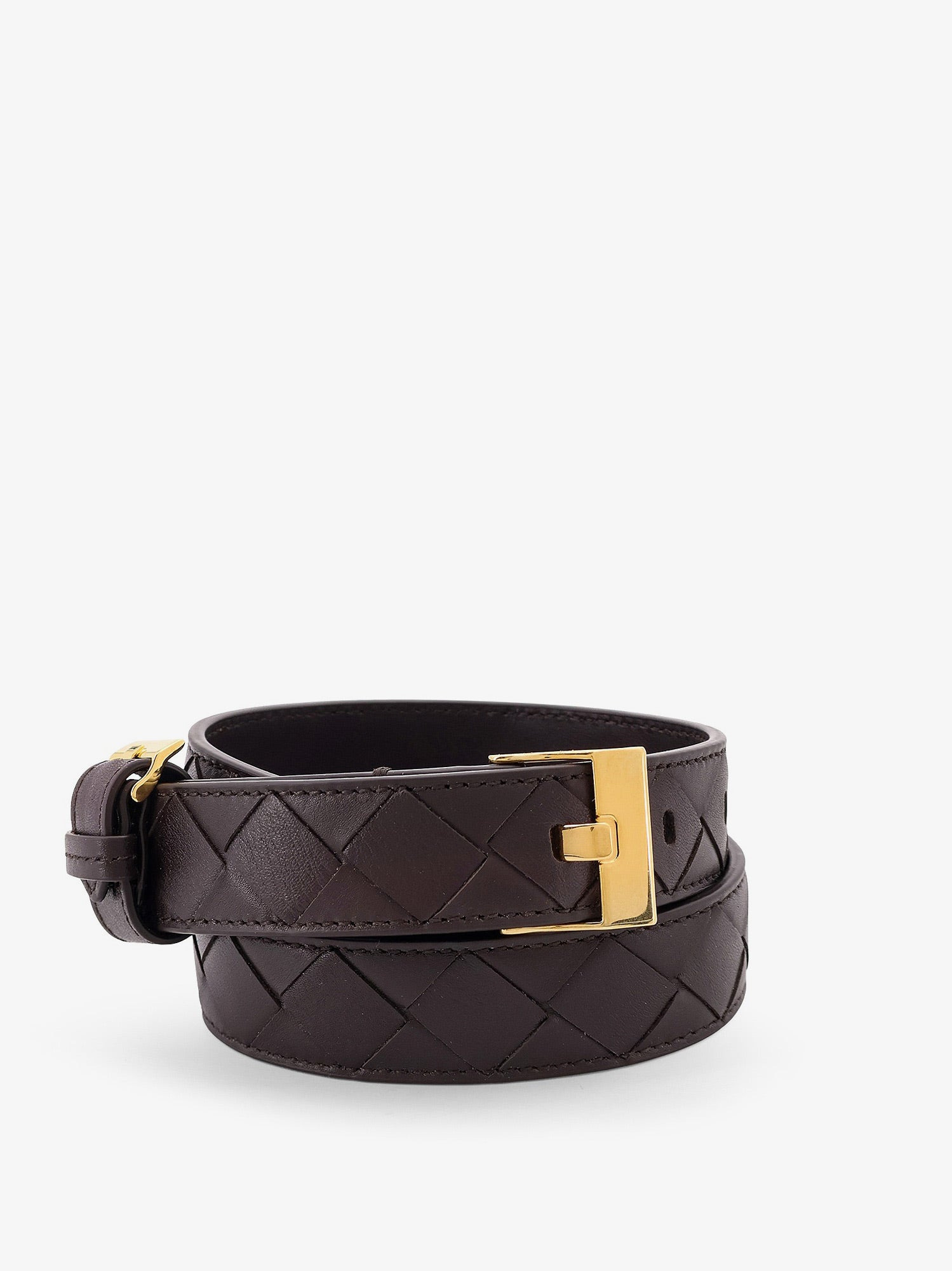 Leather Belt With Intrecciato Motif - 4