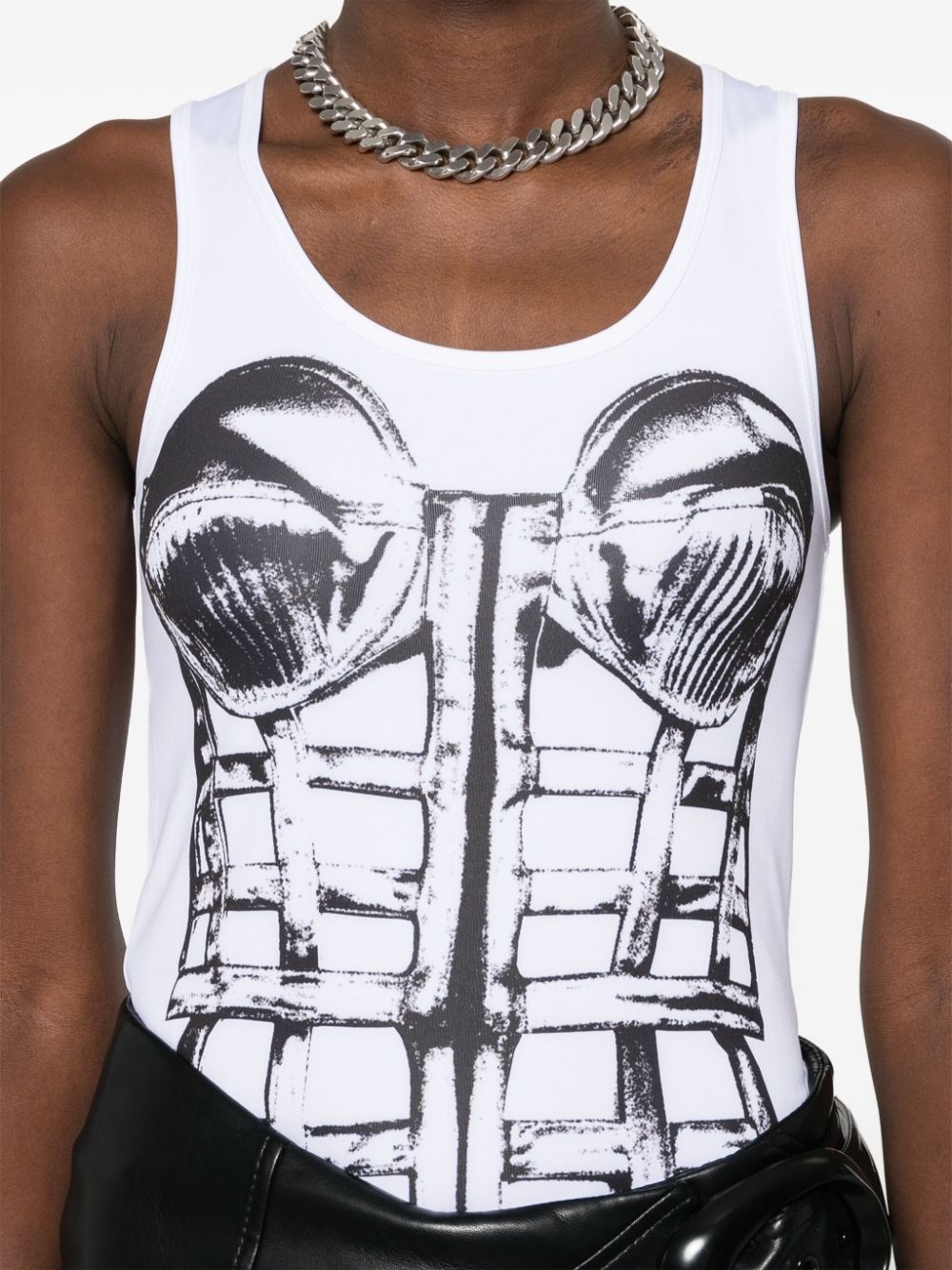 trompe l'oeil print top - 5