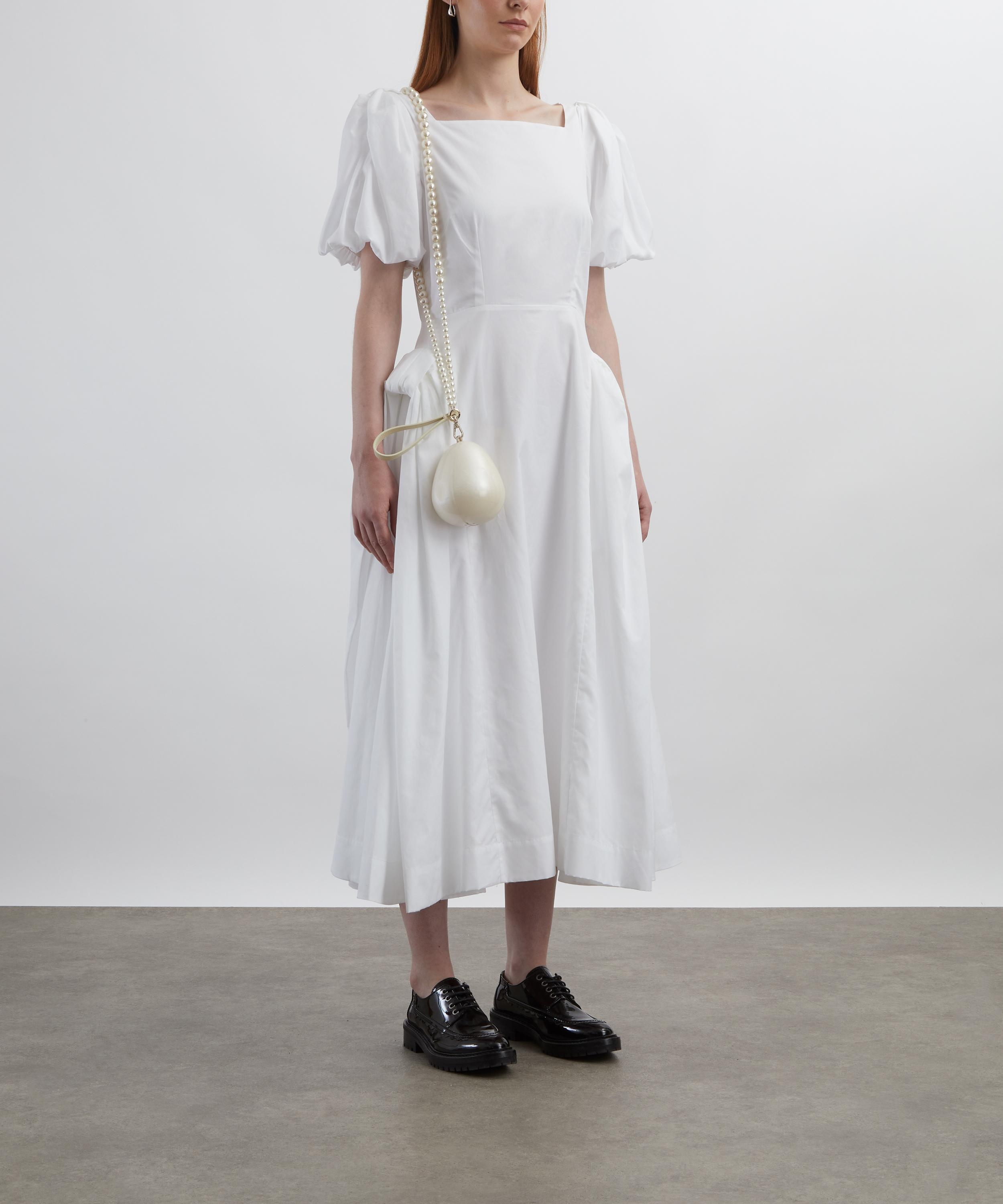 Bow Puff-Sleeve Hip Dress - 2