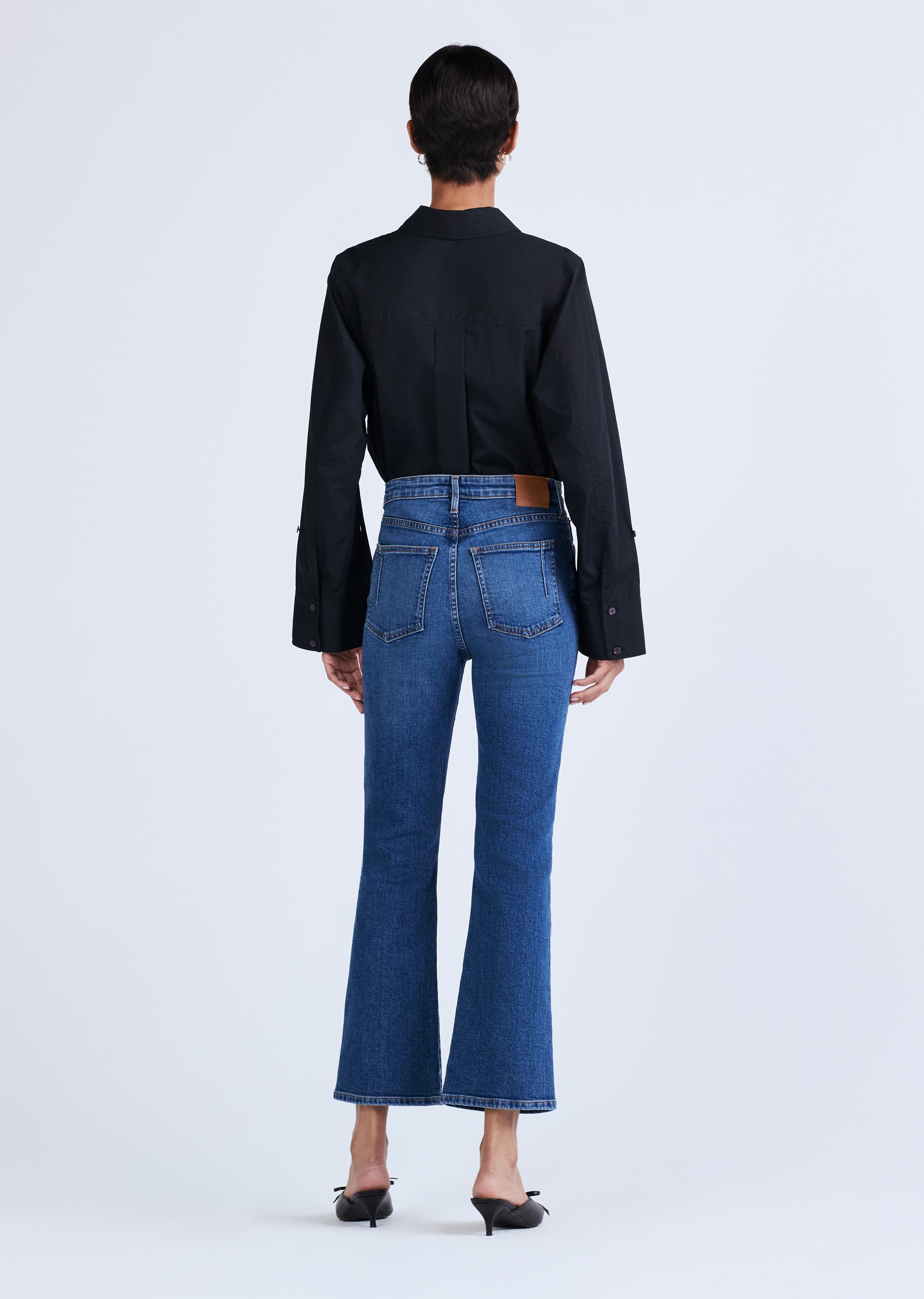 CROSBY HIGH RISE CROP FLARE JEANS - 2