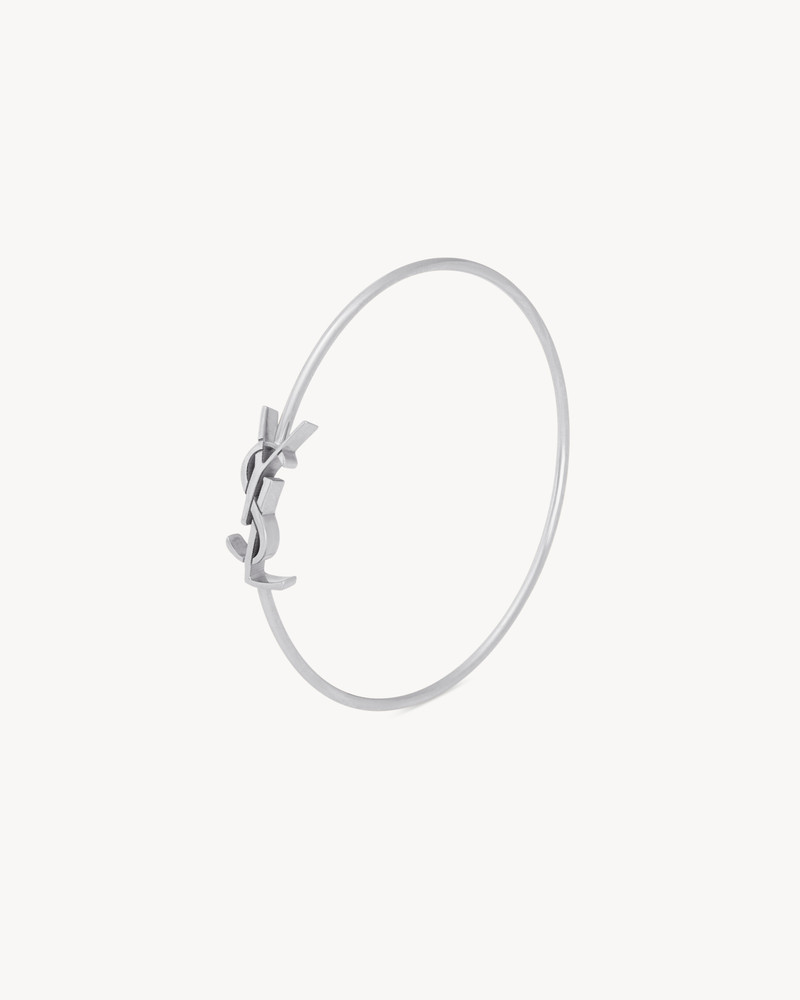 SAINT LAURENT CASSANDRE BANGLE IN 18K GREY GOLD outlook