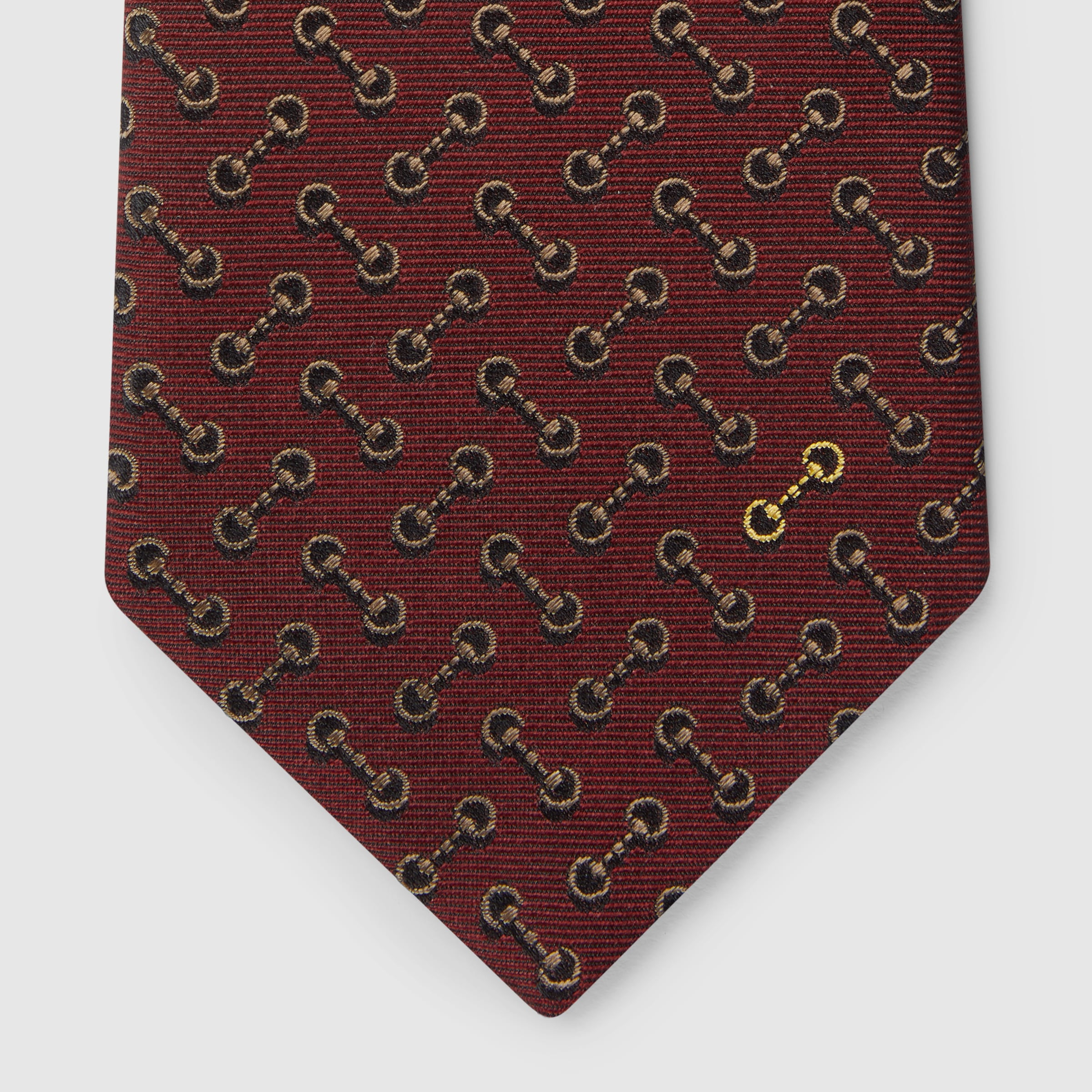 Horsebit silk jacquard tie - 4
