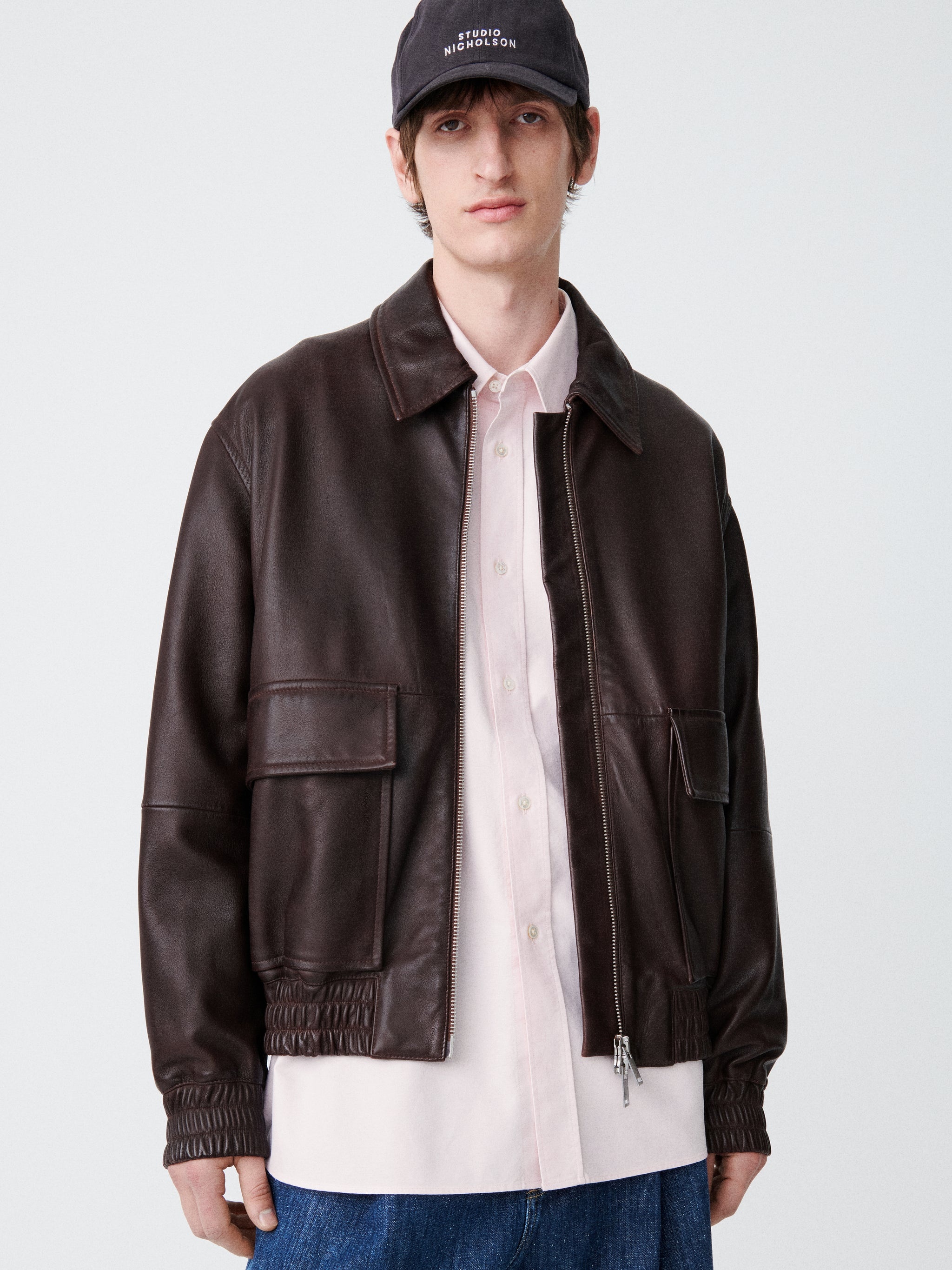Studio Nicholson Piston Leather Jacket | REVERSIBLE