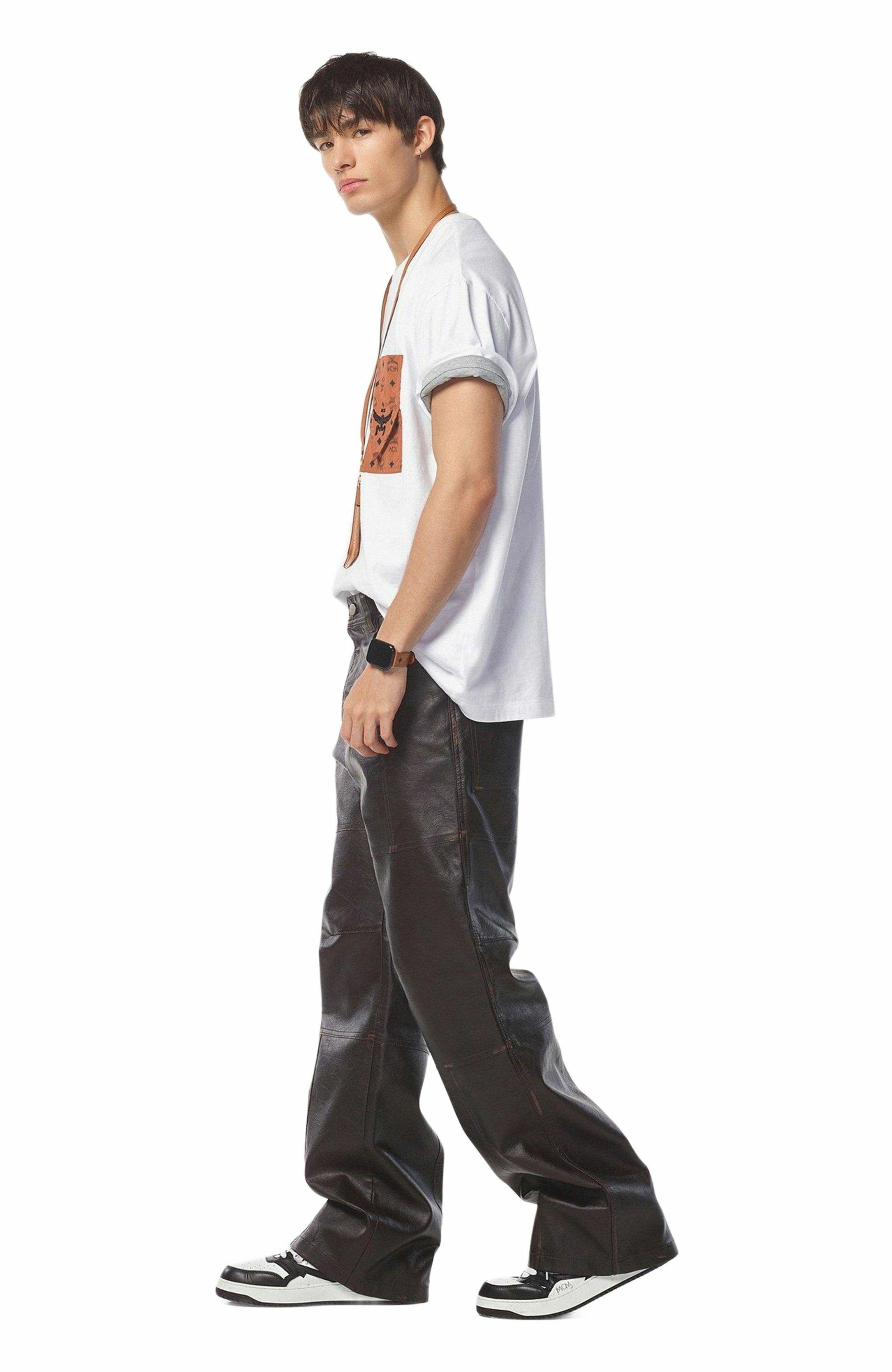 MCM Monogram Patch Pocket T-Shirt in Organic Cotton in White at Nordstrom - 4