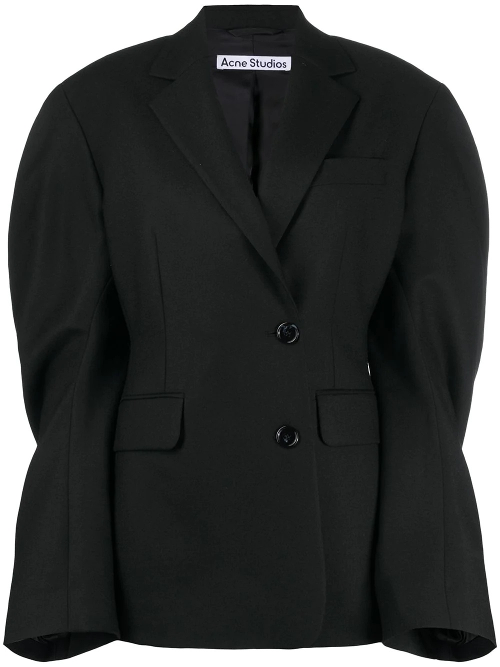 wide sleeve double-breasted blazer - 1