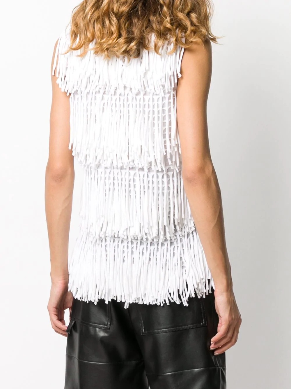 tassel trim vest - 4