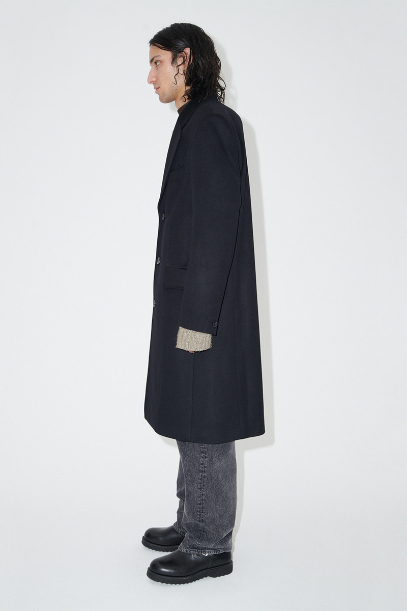 Our Legacy Dolphin Coat Black Heavy Melton | REVERSIBLE