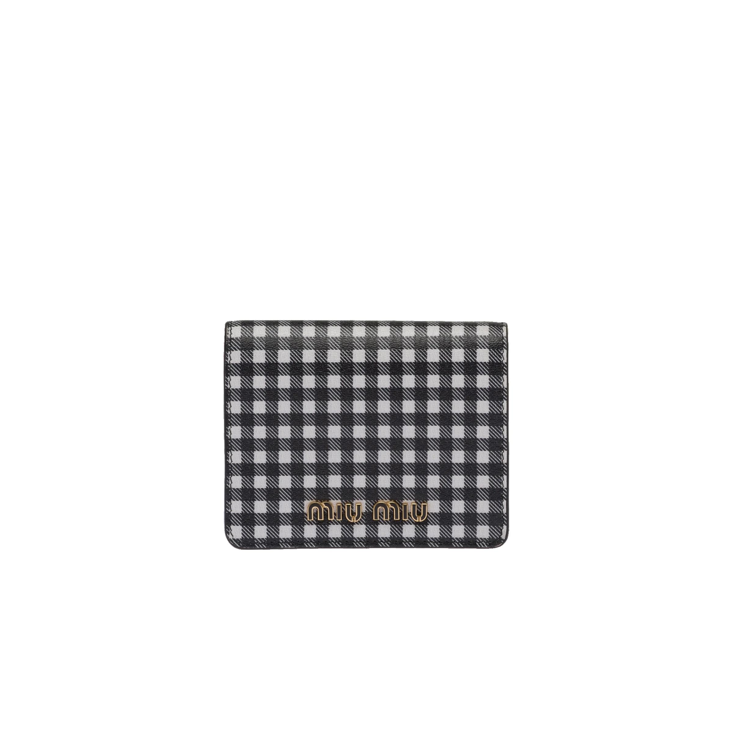 Small printed Madras leather wallet - 1