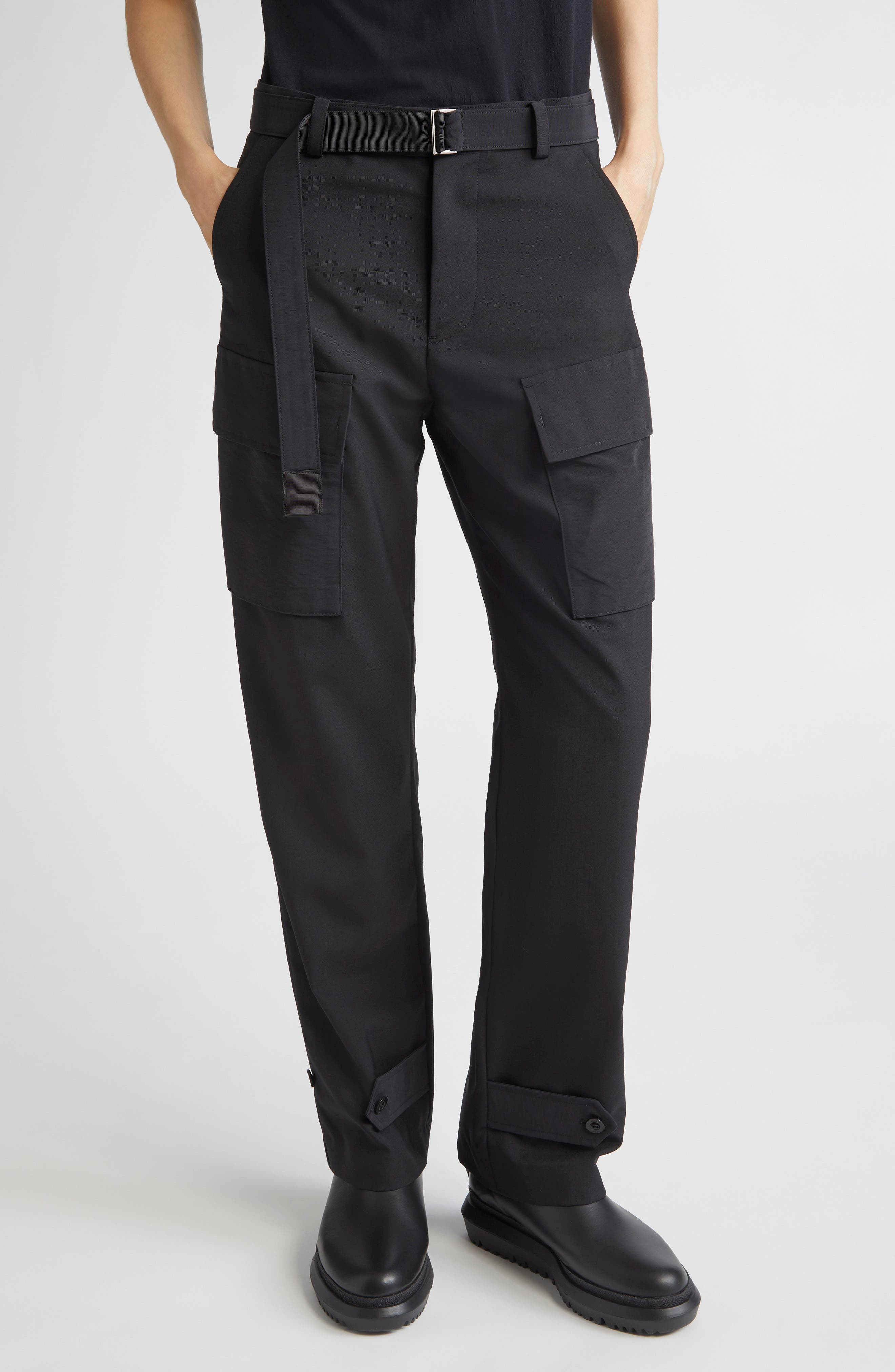 Sacai Suiting Cargo Pants in Black at Nordstrom - 1